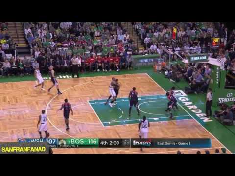 Avery Bradley Clutch Three, Steal & Fastbreak Assist | Celtics vs Wizards Game 1 | 2017 NBA HD