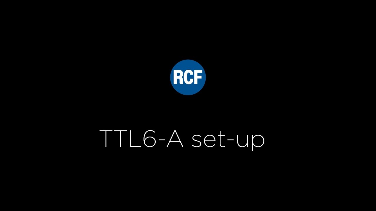RCF TTL6-A Line array active speaker - Tutorial english language