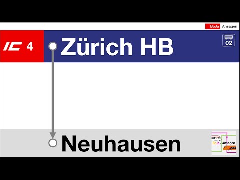 SBB Ansagen | IC4 Zürich HB - Neuhausen | Bauarbeiten | BoJa Ansagen