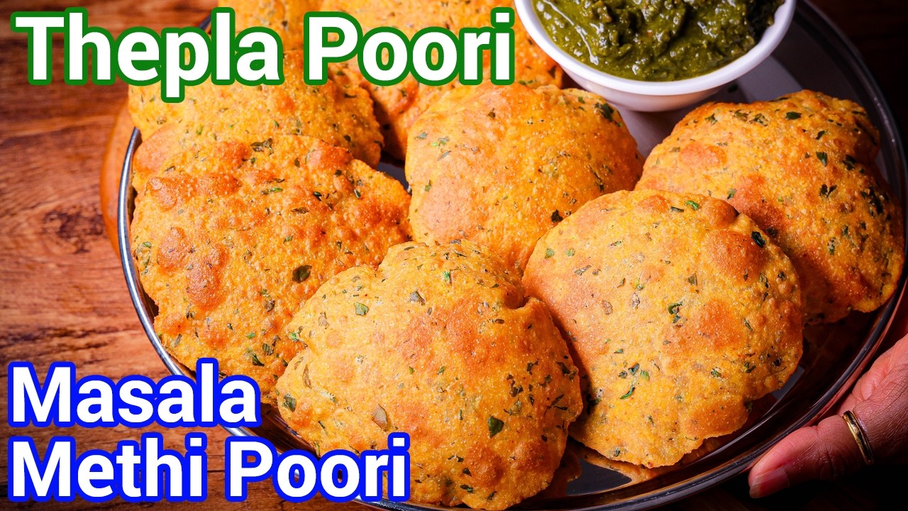 Masala Methi Poori | Thepla Style Travel Poori | No Sabji Required - Crispy, Spicy for Travel