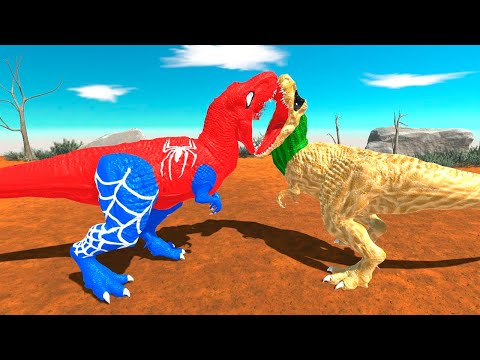 SPIDER-MAN VS SANDMAN. T-REX VS T-REX - Animal Revolt Battle Simulator
