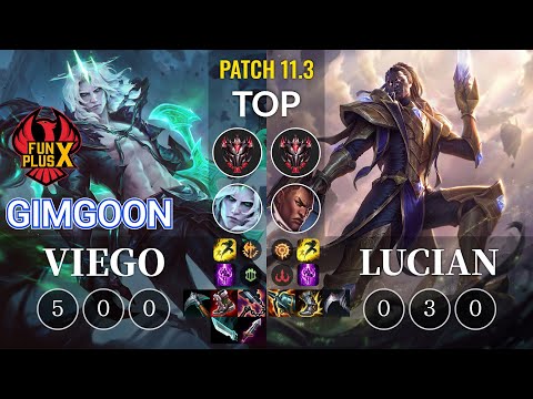 FPX GimGoon Viego vs Lucian Top - KR Patch 11.3
