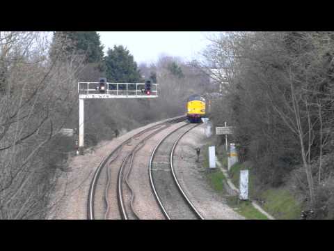 DRS class 37's 37609 & 37602 Top and Tail 1Q23 Network rail Test Train 21/02/2013