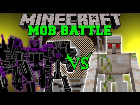 EPIC Robots vs Mutant Iron Golem - Minecraft Mob Battles!