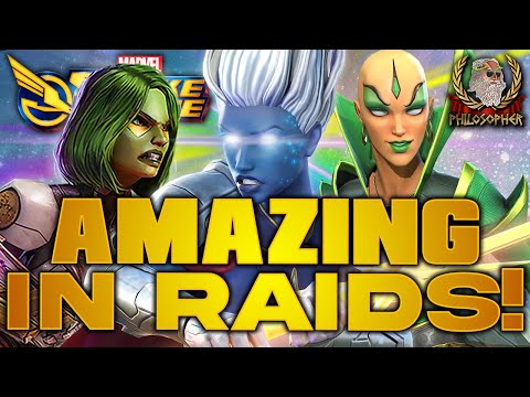 Infinity Watch is Great in Raids! - Four-Person Team in Action - Marvel Strike Force - MSF