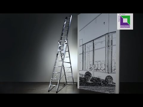 Mehrzweckleiter 3​-​teilig mit nivello®​-​Traverse