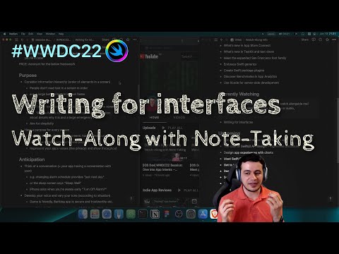 [iOS Dev] WWDC22 Session: Writing for interfaces – Watch-Along with Note-Taking thumbnail