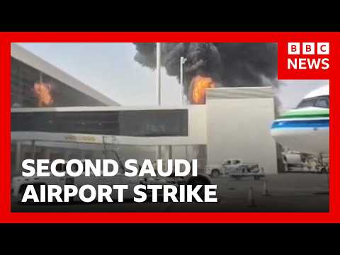 Second Houthi strike on Riyadh airport in two days | BBC News