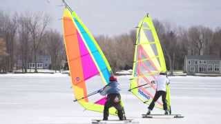 Freeskate/Ice Windsurfing on Long Pond, 2014