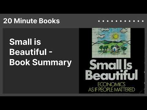 Small is Beautiful - Book Summary
