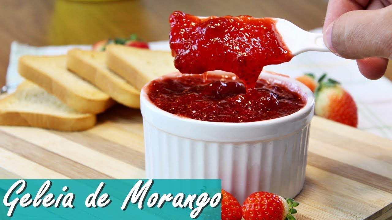 GELEIA DE MORANGO CASEIRA SUPER FÁCIL E RÁPIDA | Menino Prendado