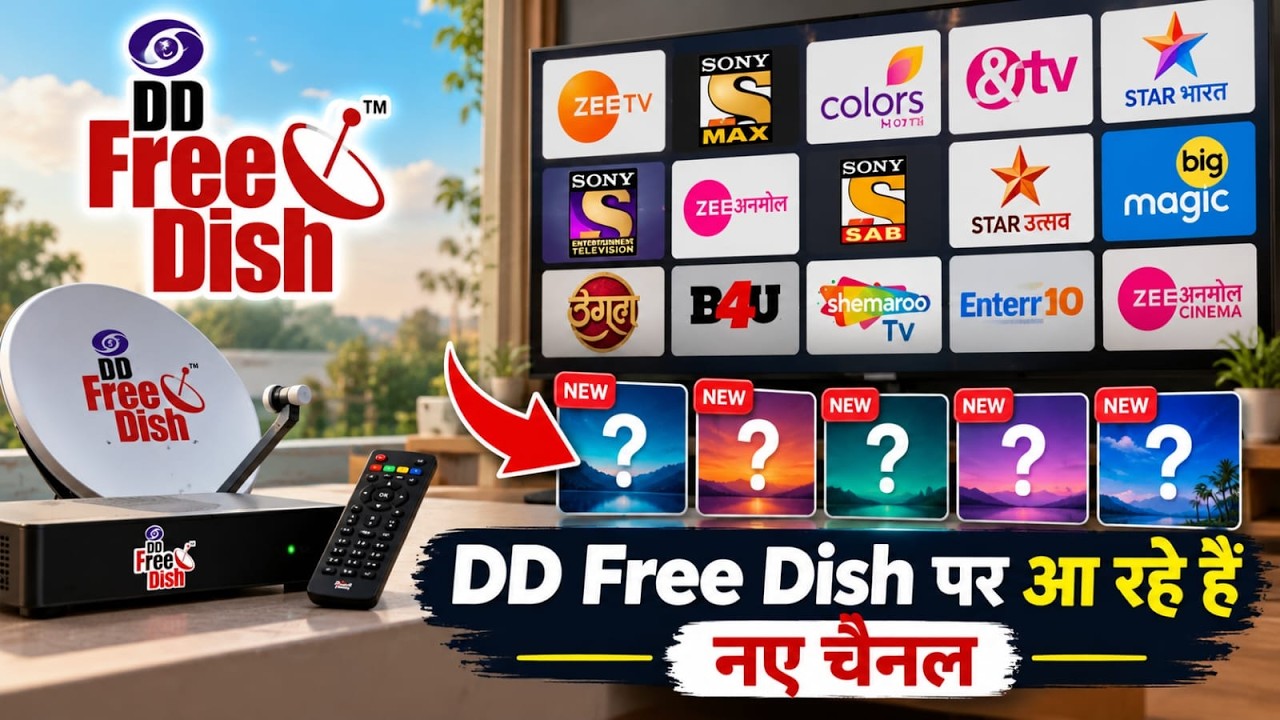 DD Free Dish पर आ रहे हैं नए चैनल! 📺 नई चैनल लिस्ट में क्या-क्य?