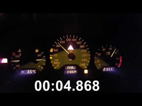Acceleration 0-100 0-200 kmh bigger boost Mercedes C230 Kompressor w202 pulley tuning M111 engine