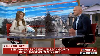 MSNBC: DEADLINE WHITE HOUSE - JANUARY 29, 2025 - PENTAGON PULLS MILLEY'S SECURITY DETAIL