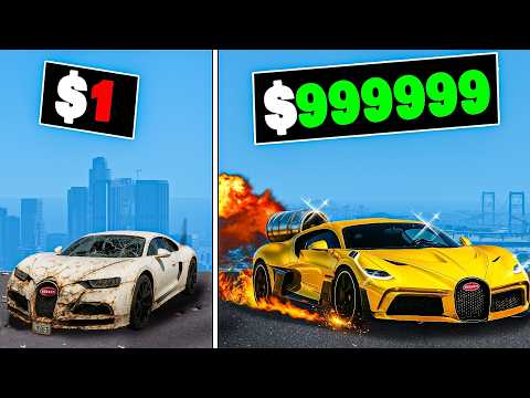 $1 to $1,000,000 Bugatti in GTA 5