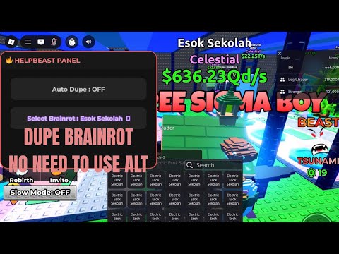 [🤑NEW DUPE] New Method Dupe For Escape Tsunami For Brainrot Script with “NO KEY” | Auto Dupe