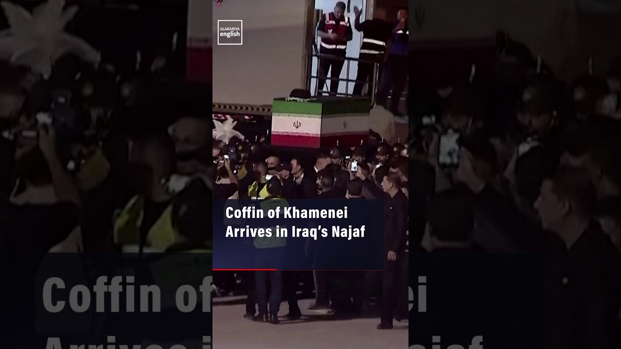 Video | Coffin of Khamenei Arrives in Iraq’s Najaf