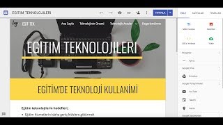 Google Sites (Yeni) ile Websitesi Olusturma