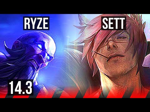 RYZE vs SETT (TOP) | 300+ games | EUW Challenger | 14.3