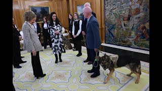S.M. la Reina Doña Sofía recibe en audiencia a una representación de la Asociación Héroes de 4 Patas