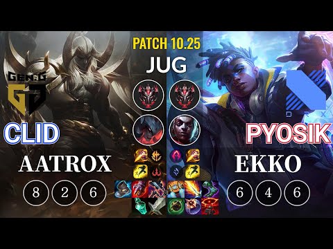 GEN Clid Aatrox vs DRX Pyosik Ekko Jungle - KR Patch 10.25