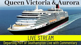 Ships TV - Queen Victoria & Aurora Departing Port of Southampton