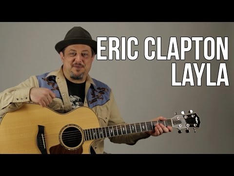 Eric Clapton Unplugged - Layla Guitar Lesson - Acoustic Blues - How to Play on Guitar