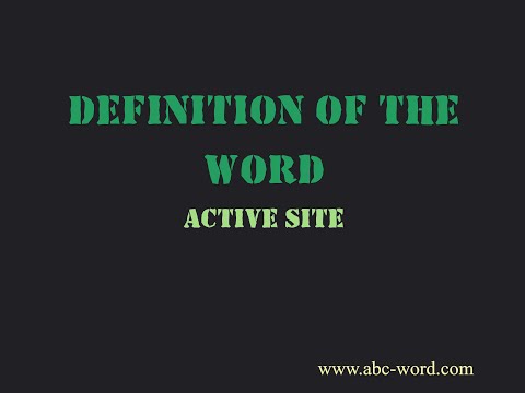 Definition of the word "Active site"