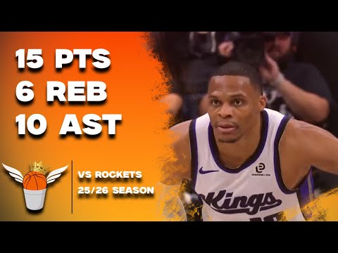 Russell Westbrook 15 Points/10 Assists vs Rockets Full Highlights! (1/11/2026)