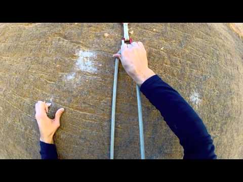 Climbing in Timna - 6b Slab with a GoPro Hero2 on my helmet