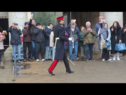 3/02/26 END OF THE GUARD 4 "0" CLOCK.#london #tourist #horse 