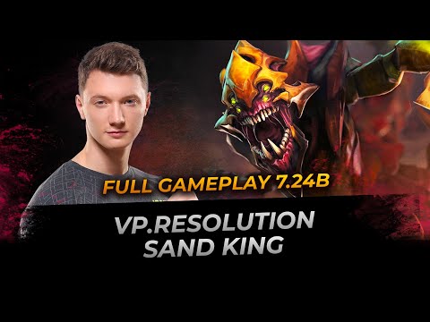 Sand King Offlane by Resolut1on - Dota 2 Replay Full Gameplay