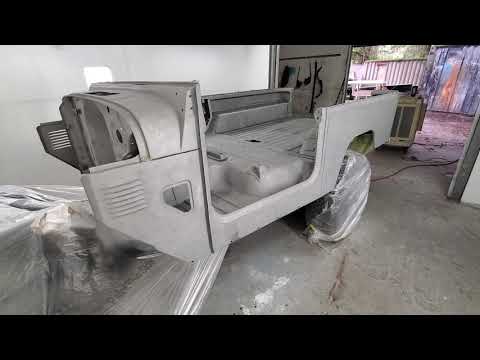 1982 Toyota Land Cruiser FJ43 Back from Blast Services. American Dreams Restoration