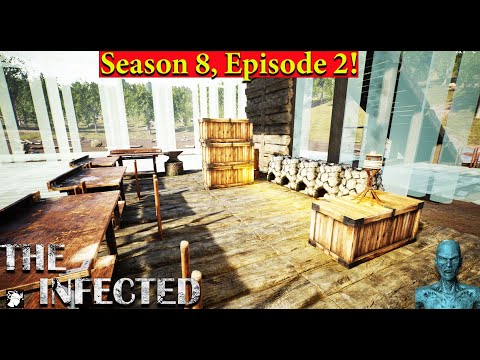 The Infected Gameplay, Season 8 Episode 2! Iron, Log Cart, Workbench, Cave, and the start of a base.