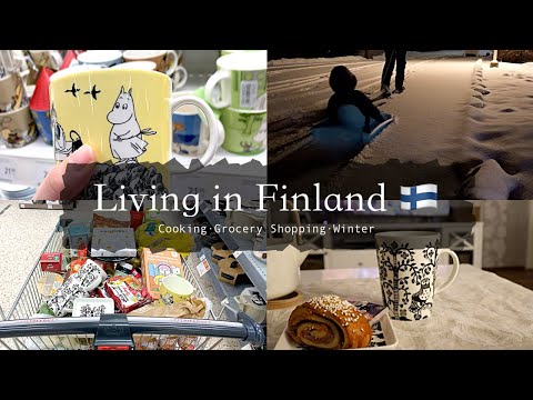 Finnish Winter | Grocery Shopping | Unboxing Kitchen Items | Slow Living, Silent Vlog | Finland 🇫🇮