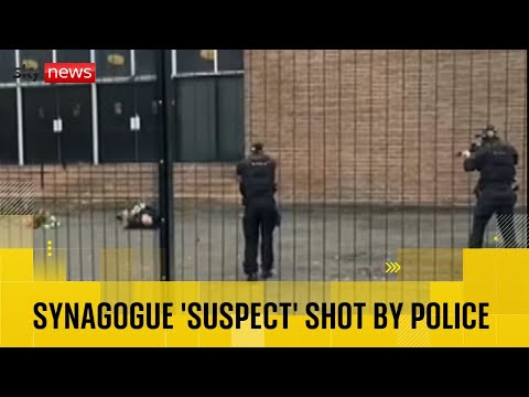 Manchester synagogue attack: Video shows 'suspect' shot by police
