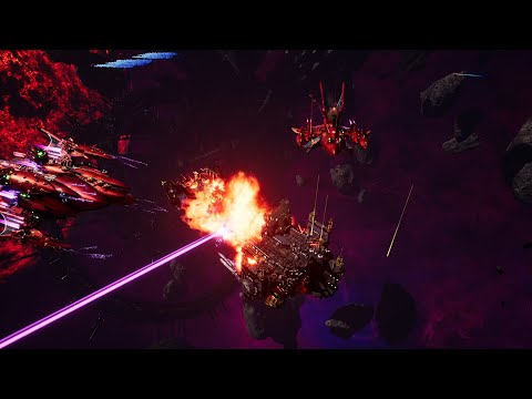 Aeldari Corsairs vs Space Marines - Skalgrim Mod - Massive Battle - Battlefleet Gothic Armada 2