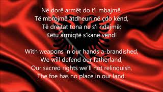 Himni i Flamurit Albanian National Anthem English lyrics