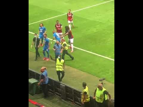 Wild fans from the incident during Nice vs Marseille. Payet threw bottles back into the crowd.