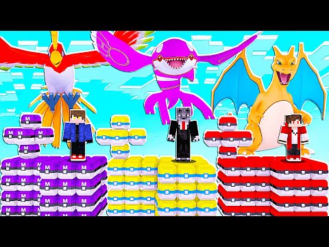 ILHA DE LUCKY PIXELMON MASTER BALL vs PARK BALL vs POKEBOLA COM POKÉMON - MINECRAFT PIXELMON MOD