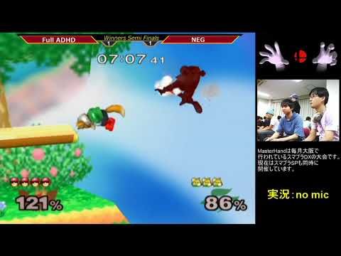 MasterHand 50 SSBM -Winners Semi Finals- Full ADHD(C.Falcon) vs. NEG(Fox)