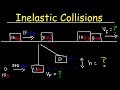 Inelastic Collision Physics Problems In One Dimension Conservation Of Momentum