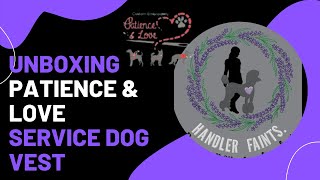 Patience & Love Custom Convertible Poodle Service Dog Vest / Cape!