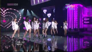 [HD]SNSD ft f(x)_Kissing you &amp; Tell Me Your Wish Remix ver Music Bank 100110