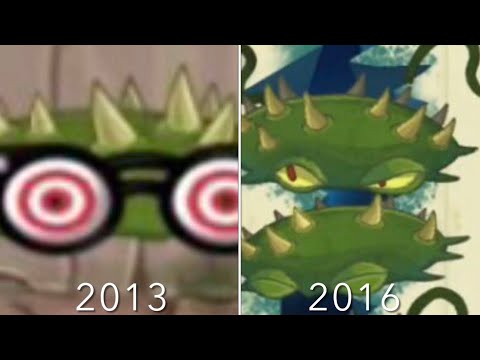 Evolution of Spikeweed in PvZ games