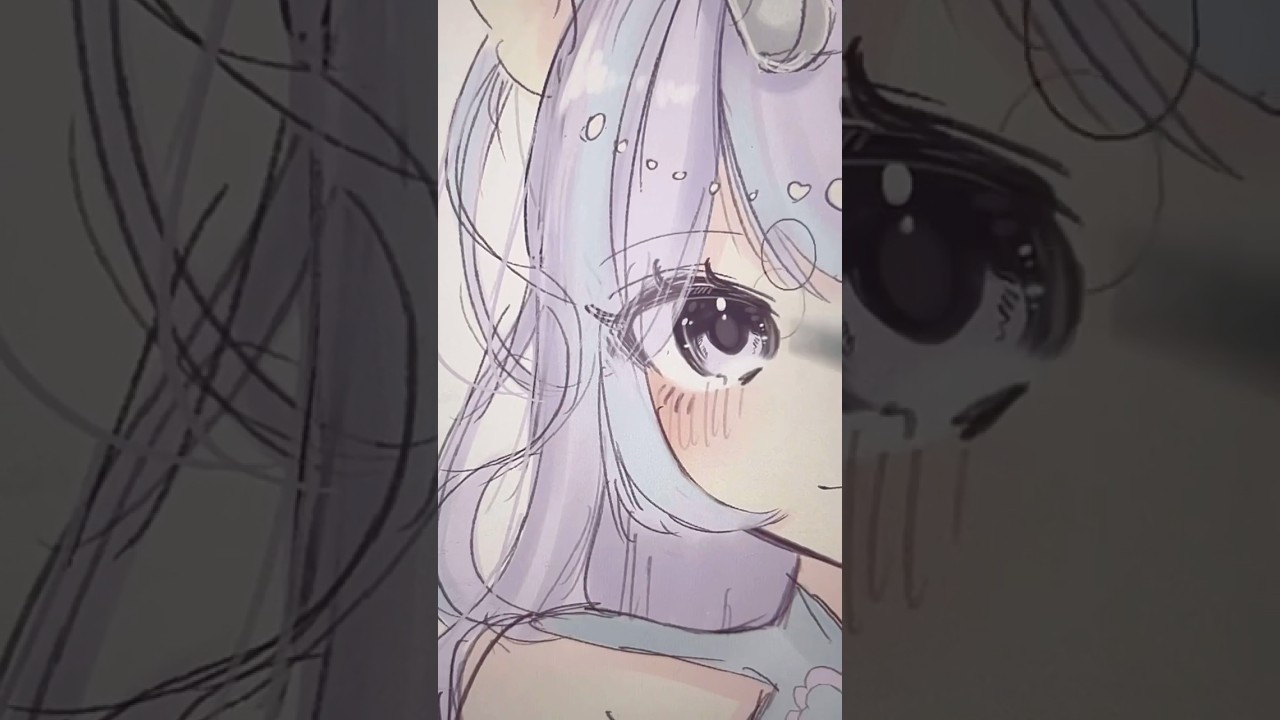 【リクエスト】🧝🏻‍♀️🦄🪽‪でゆめかわな女の子イラスト描いてみた！！#イラスト #イラストメイキング #書く音 #procreate #asmr #リクエスト