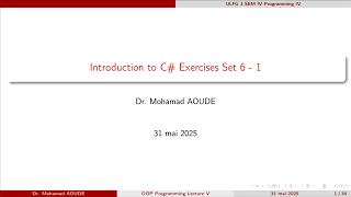 Object-Oriented programming (C#) lecture 06 interfaces exercises part 1
