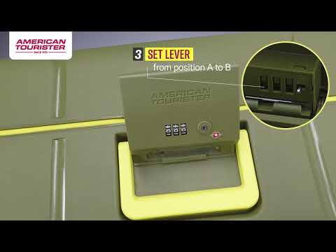American Tourister - Setting your lock (3 point TSA lock instruction)
