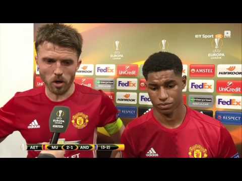 Man Utd 2(3) Anderlecht 1(2) Mourinho Post Match Interview Europa League