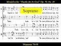 Mendelssohn OP70 Elijah 20 Thanks Be To God Soprano